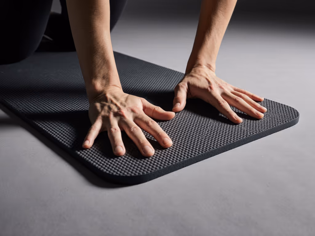 yoga_instructor_demonstrating_grip_test_on_mat