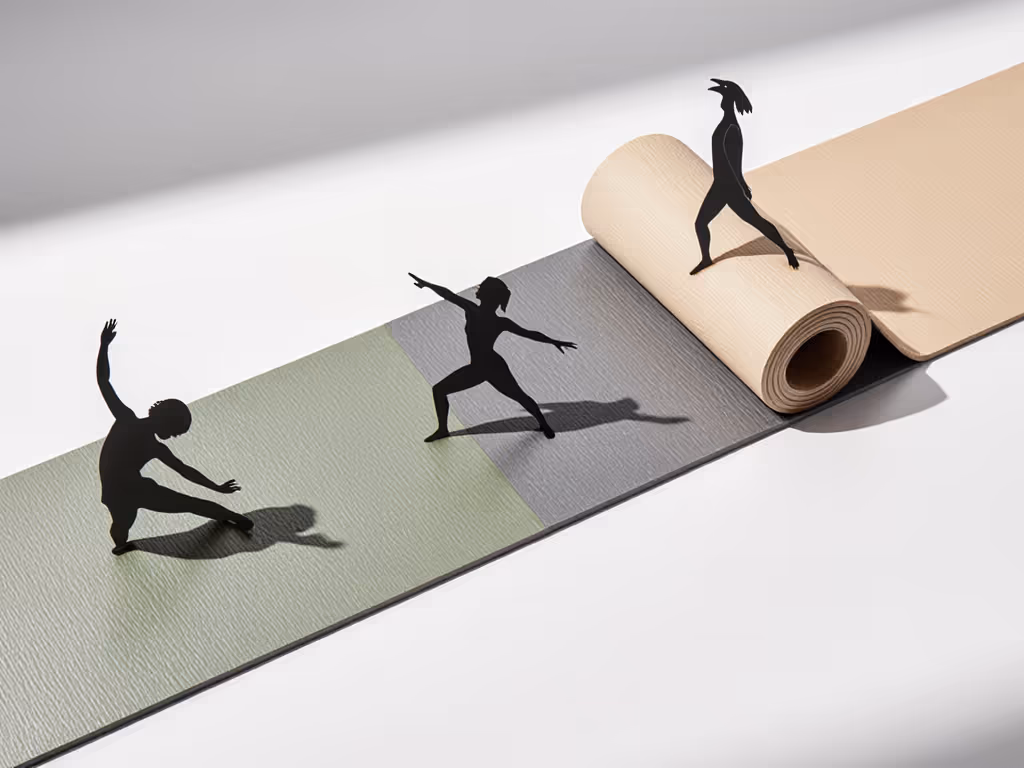 Comparison of yoga mat thicknesses with corresponding yoga poses