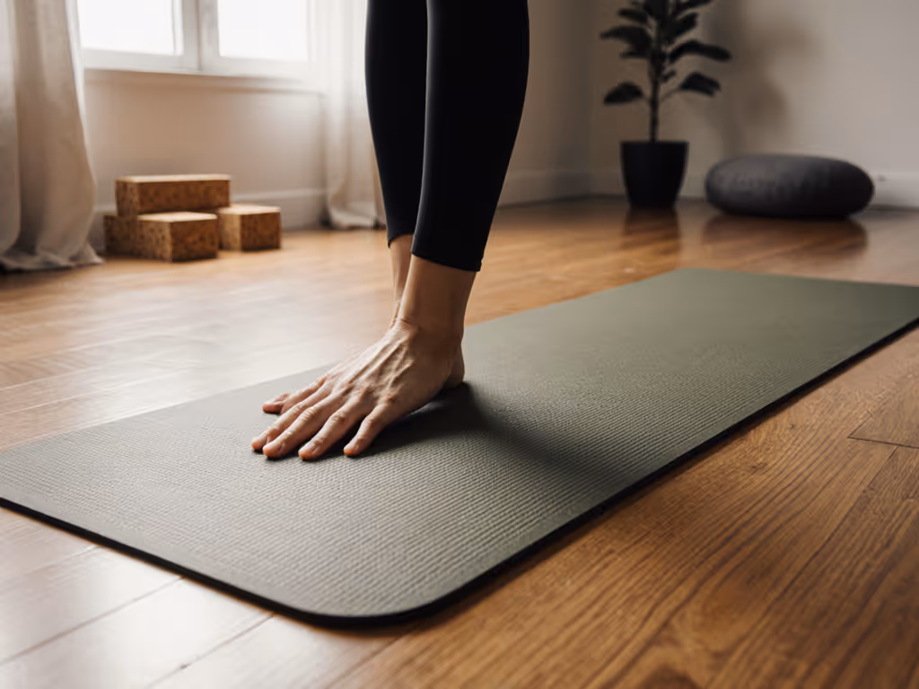 Thin Yoga Mat That Locks in Inversions